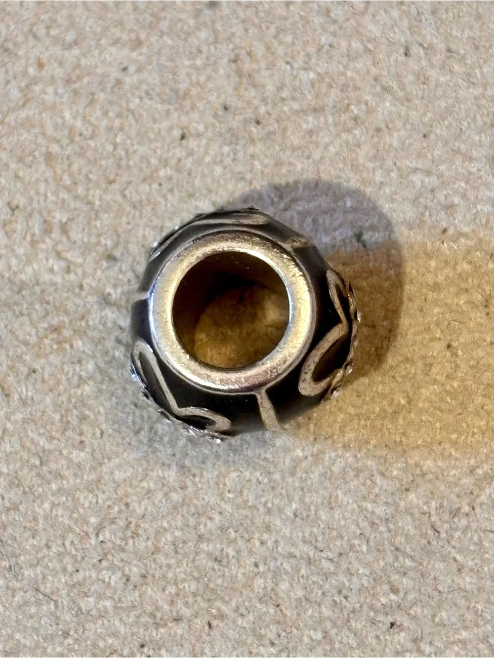 Brighton Night Glow Butterfly bead Silver Black enamel Crystals Retired Rare